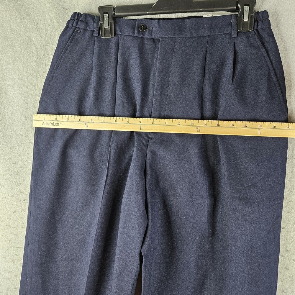 Flying Cross Dress Pants Womens 14 Blue LAPD Navy Pleated Workwear Made USA - Picture 6 of 16